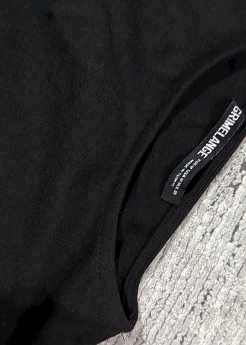 Siyah Uzun Kollu Hamile Keten Tişört - Görsel 3