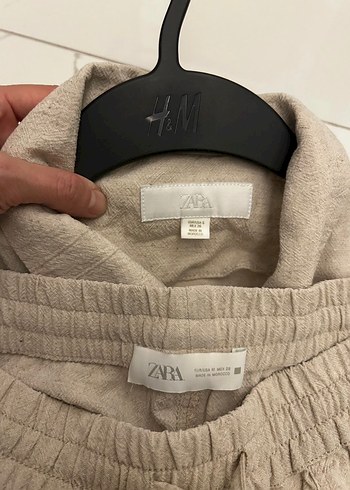 Zara Bej Keten takım - Görsel 4