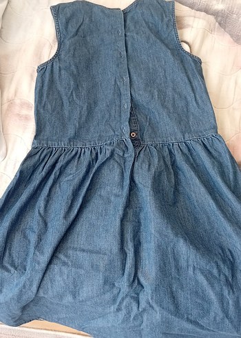 Kız Çocuk Kolsuz Denim Elbise - Görsel 5