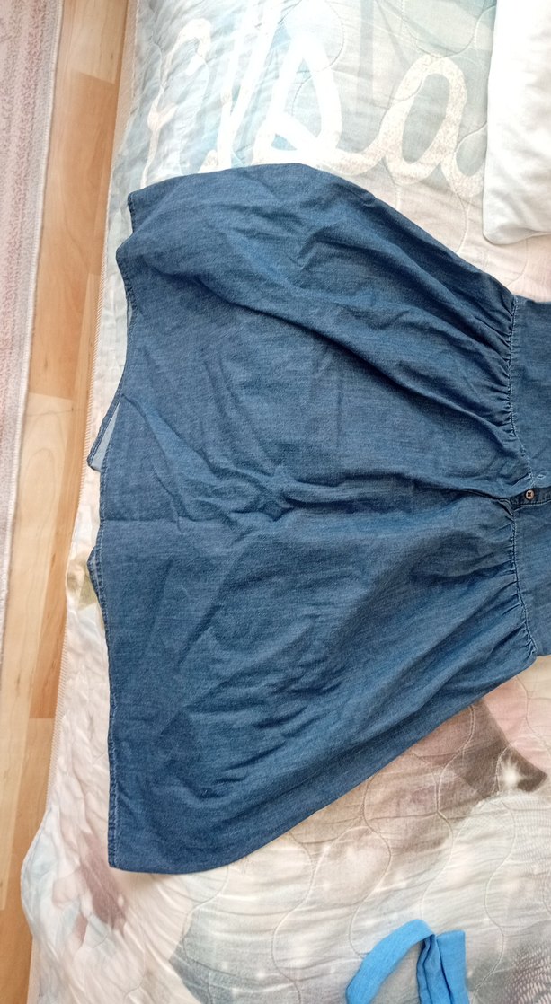 Kız Çocuk Kolsuz Denim Elbise - Görsel 3