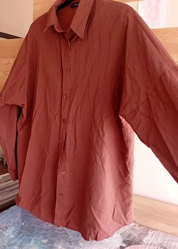 Kahverengi Kadın Gömlek - Görsel 3