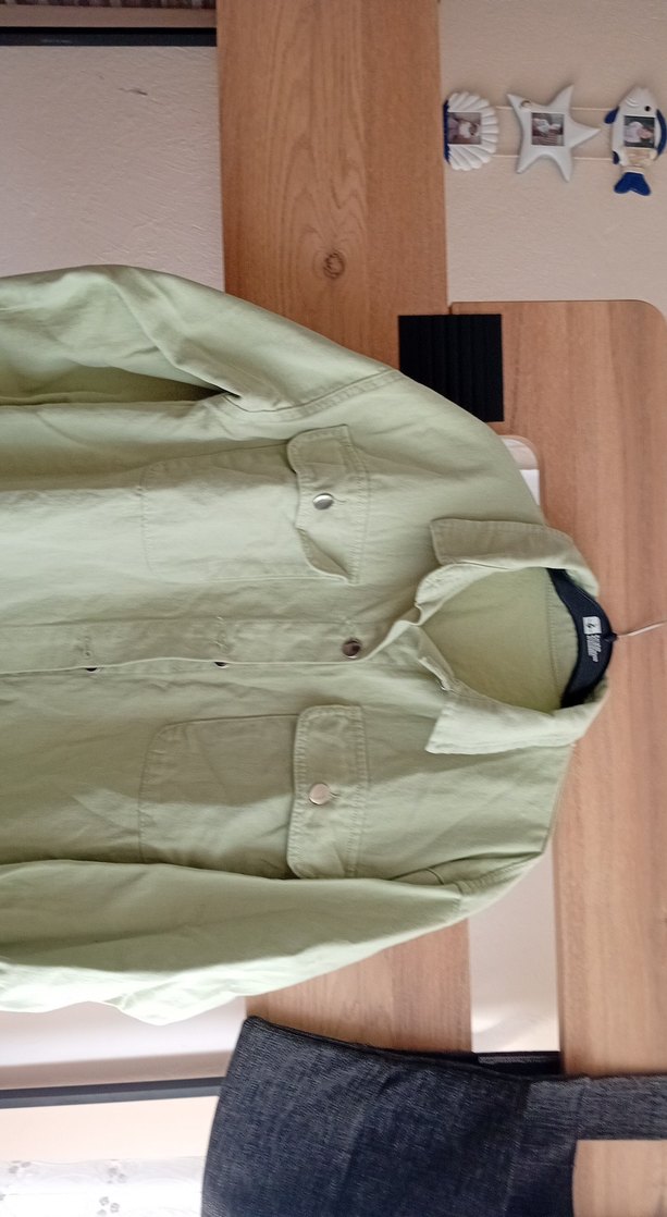 Kadın Haki Keten Düğmeli Salaş Gömlek - Görsel 3