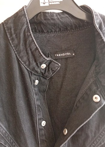 Kadın Siyah Kot Uzun Tulum - Görsel 6