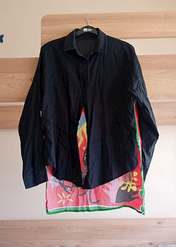 Drapeli Çok Renkli Mini Gömlek - Görsel 2