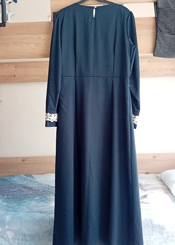 Nakış Detaylı Lacivert Uzun Elbise - Görsel 8