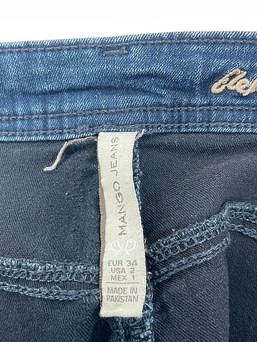 34 Beden lacivert Renk Mango Jean / Kot %70 İndirimli.