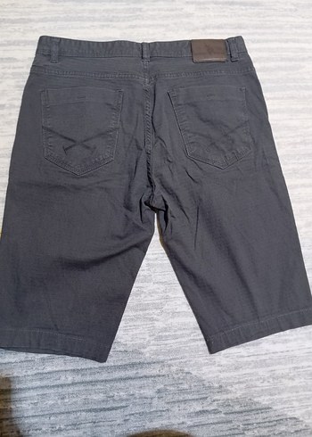 U.S Polo Assn. Gri Erkek Denim Kemerli Kısa Şort