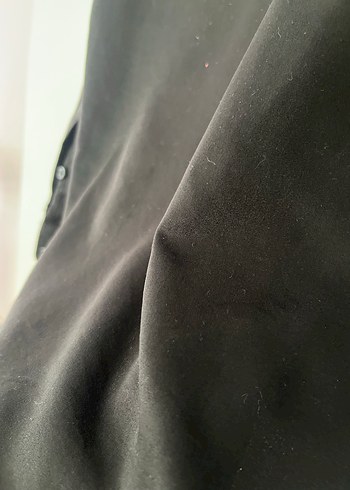 m Beden Siyah Uzun Kollu Düğmeli Erkek Gömlek