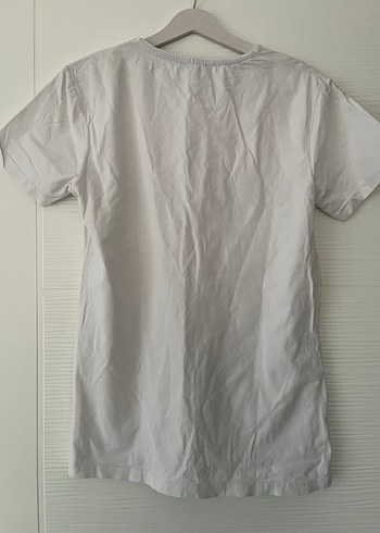 Beyaz Erkek Baskılı Kısa Kollu Tişört - Görsel 5