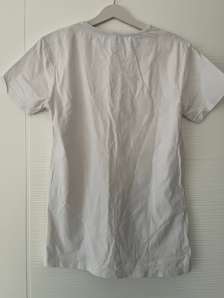 Beyaz Erkek Baskılı Kısa Kollu Tişört - Görsel 5