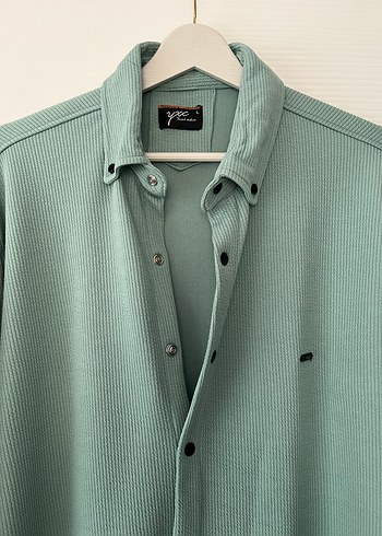 Yeşil Uzun Kollu Erkek Gömlek - Görsel 2