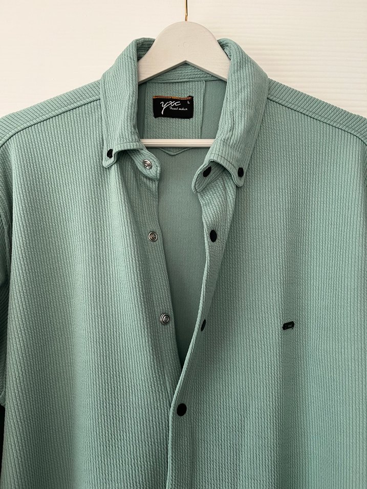 Yeşil Uzun Kollu Erkek Gömlek - Görsel 2