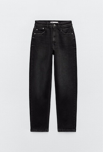 Zara Siyah Mom Jean
