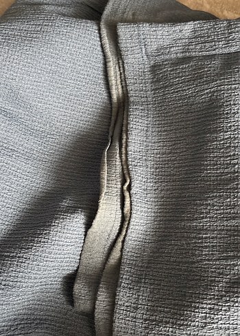 Mavi Keten Kadın Tişört, Pileli, Kısa Kollu takım - Görsel 5