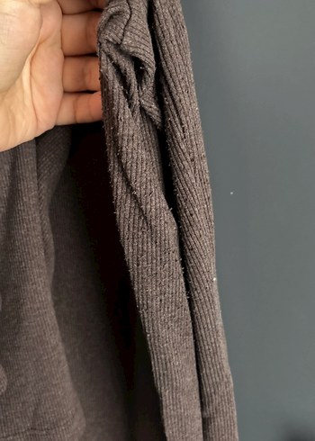 Kahverengi Uzun Kollu Rahat büyük beden takım - Görsel 4