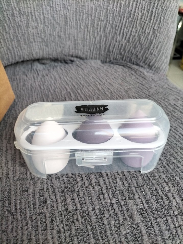 Mor ve Beyaz Makyaj Süngeri Seti - Görsel 2