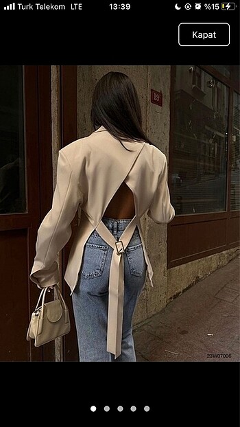 Blackspade Krem blazer ceket