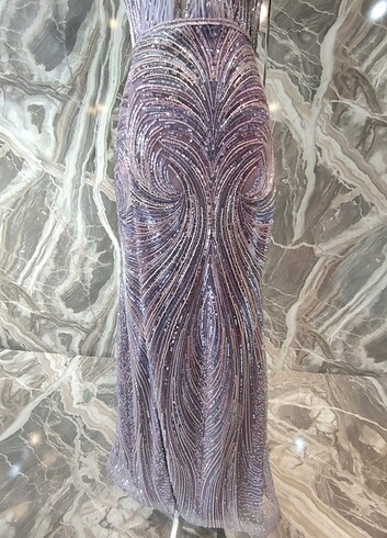 Mor taşlı abiye - Görsel 4