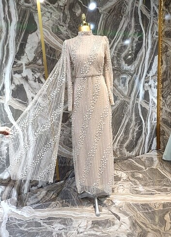 Pelerin kol abiye  - Görsel 2