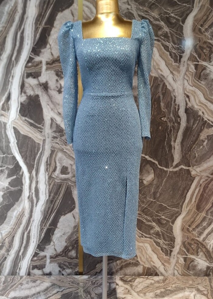 Midi boy zarif abiye  - Görsel 2