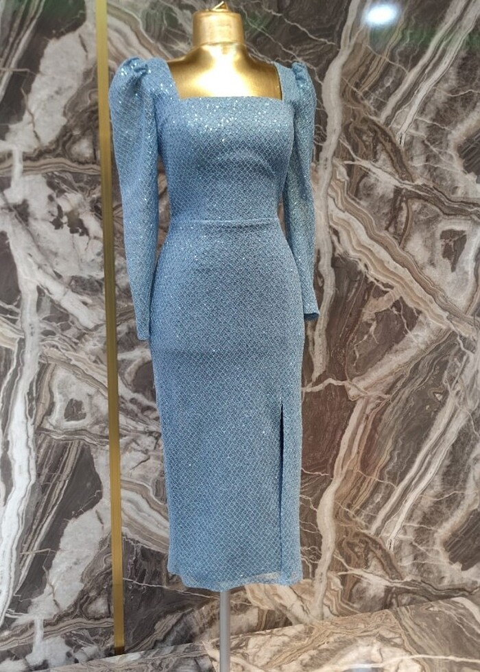 Midi boy zarif abiye  - Görsel 3