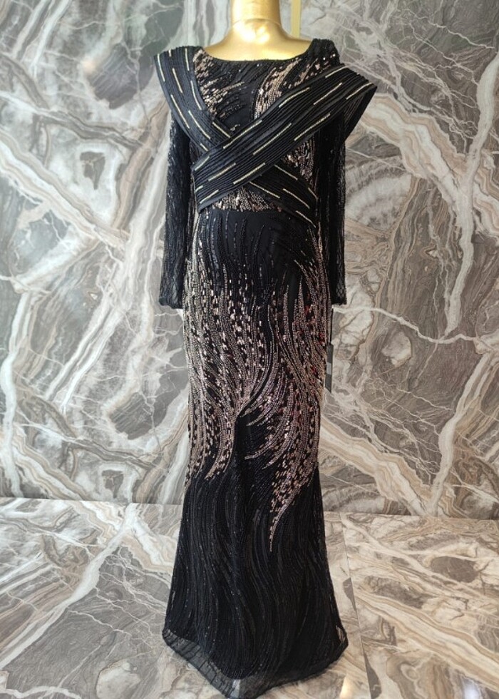 Siyah taşlı abiye - Görsel 2