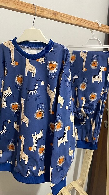 Mavi dinazor pijama takım