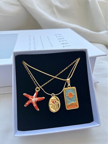Tarot Kartı Deniz Yıldızı Fatma Ana Eli Kolye