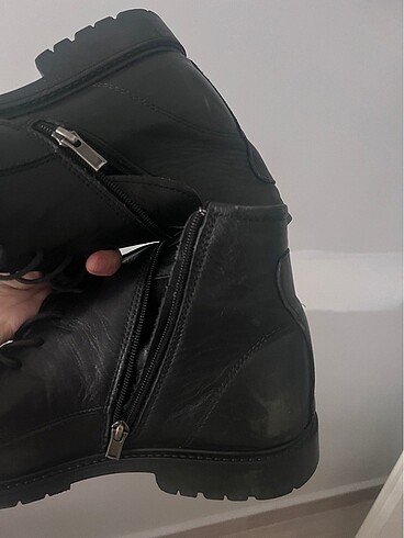 Pierre cardin deri erkek fermuarlı bot - Görsel 6