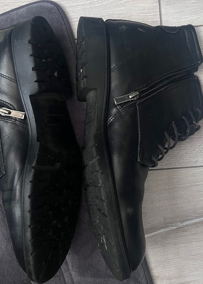 Pierre cardin deri erkek fermuarlı bot - Görsel 2