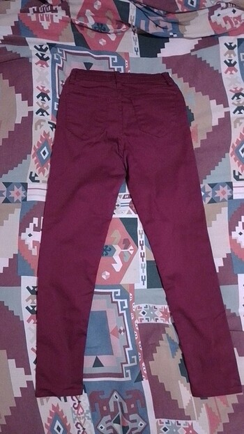 s Beden Bordo renk kot pantolon