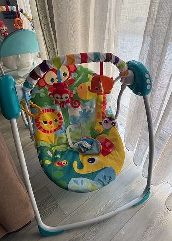 Renkli Desenli Bebek Salıncağı - Görsel 2