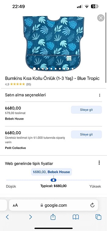  Beden çeşitli Renk Bumkins önlük