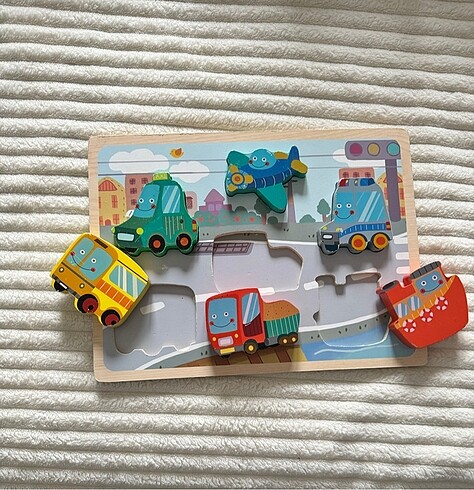 Djeco ahşap taşıtlar puzzle