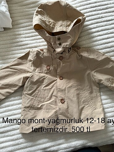 12-18 Ay Beden Mango bebek yağmurluk