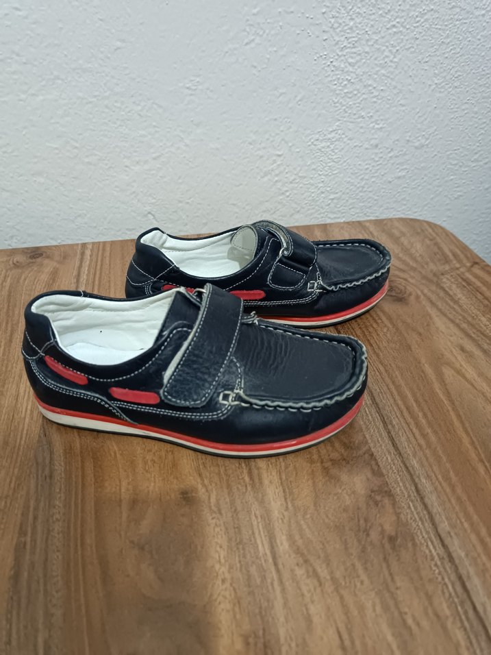 Erkek Çocuk Koyu Mavi Tokalı Özel Ayakkabı - Görsel 2