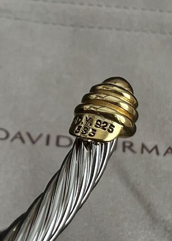  Beden altın Renk David Yurman Bileklik