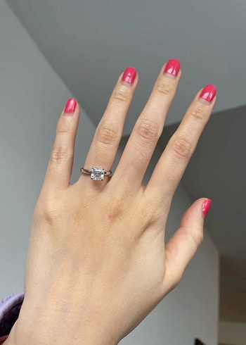 Tiffany&Co Asscher Kesim 1 ct Mozanit Tektaş