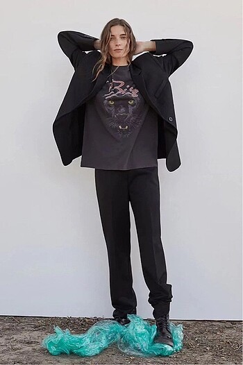 s Beden siyah Renk Anine Bing Panther Walker Tshirt