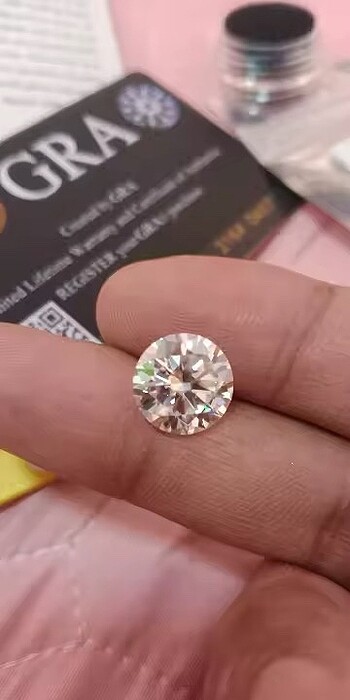 Mozanit Pırlanta Taş 6 ct 12mm