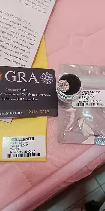 Zen Diamond Mozanit Pırlanta Taş 6 ct 12mm
