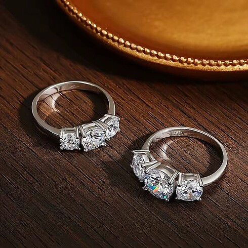 Beden Mozanit Elmas 4 ct 10mm Alyans