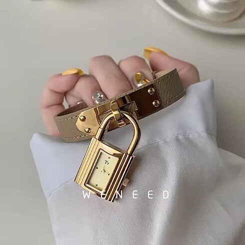  Beden altın Renk Hermes Kelly Model Saat