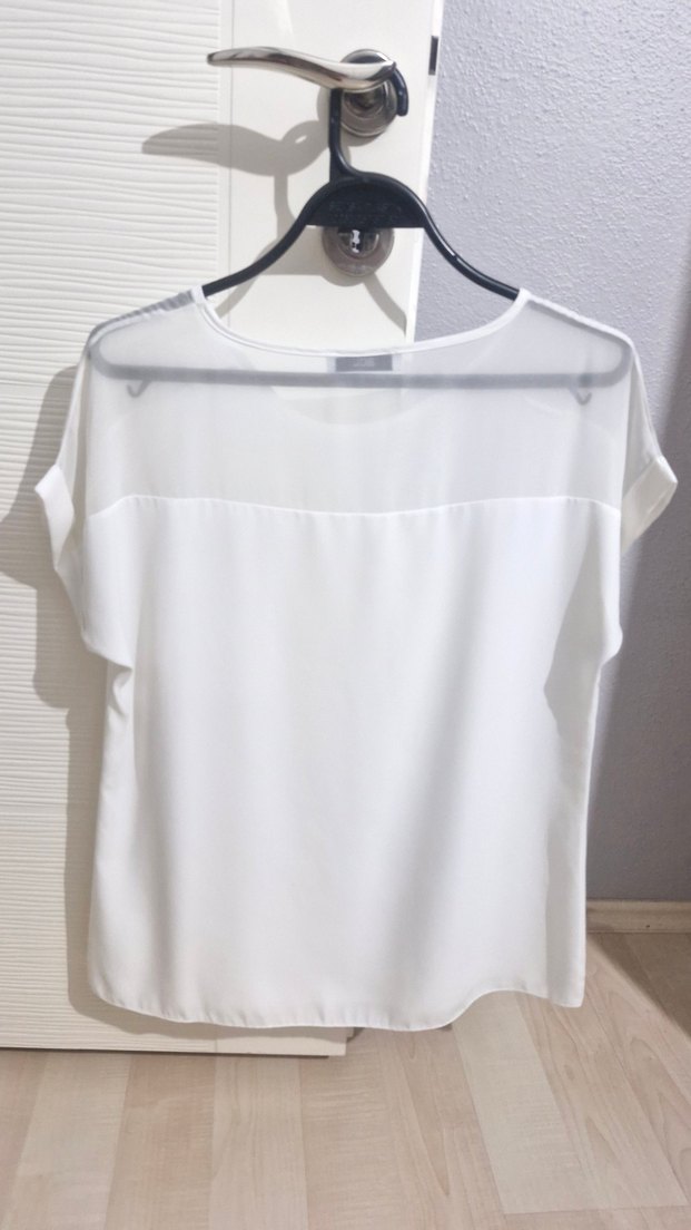Beyaz spor-şık bluz - Görsel 2