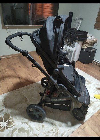 Siyah Bebek Arabası ve Taşıma Koltuğu - Görsel 3