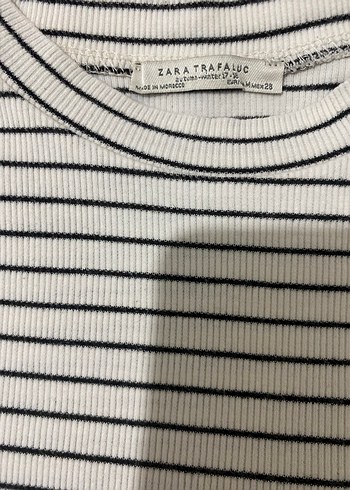 Beyaz çizgili t-shirt - Görsel 2