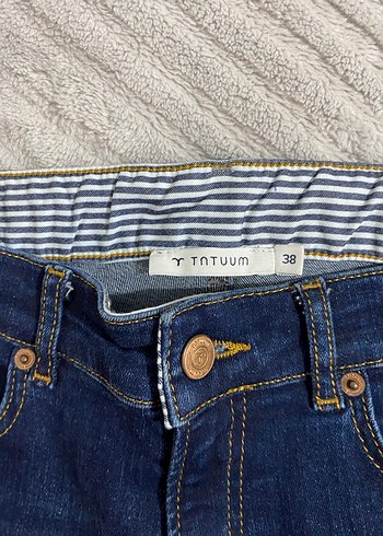 Lacivert kot pantolon - Görsel 4