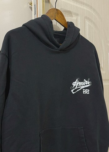 Siyah Kapüşonlu Kadın Sweatshirt - Görsel 2