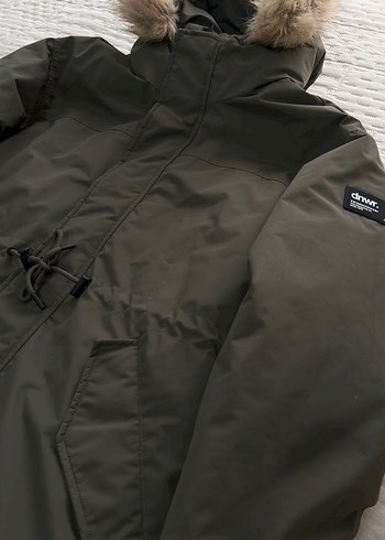 Kürk Detaylı Haki Erkek Mont - Görsel 3