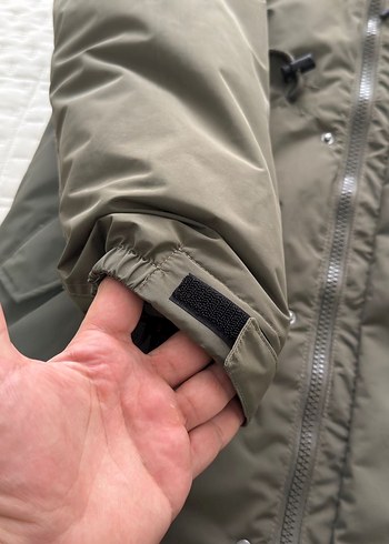 Kürk Detaylı Haki Erkek Mont - Görsel 5